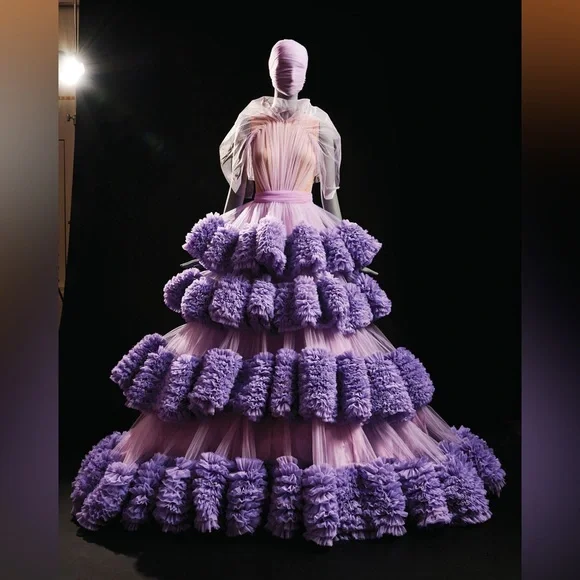 Christian Siriano purple Dress Gown US8 M L princess costume PROM Medium - Picture 6 of 16